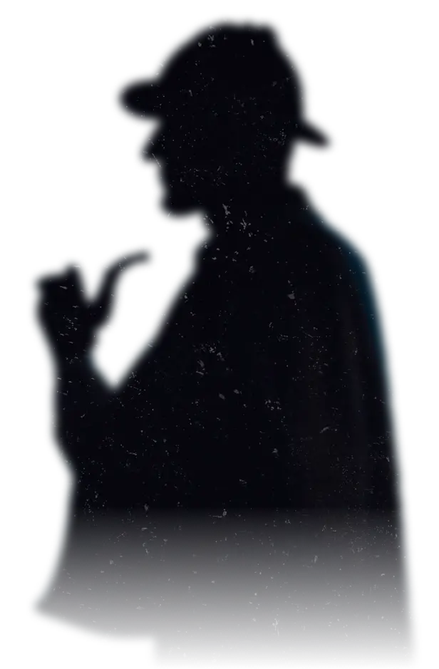 Силуэт детектива Шерлока Холмса